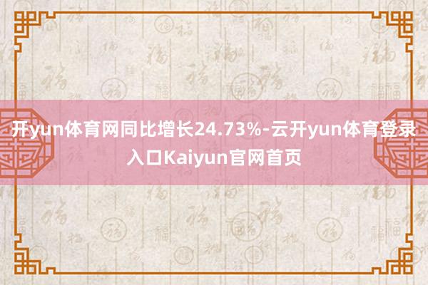 开yun体育网同比增长24.73%-云开yun体育登录入口Kaiyun官网首页