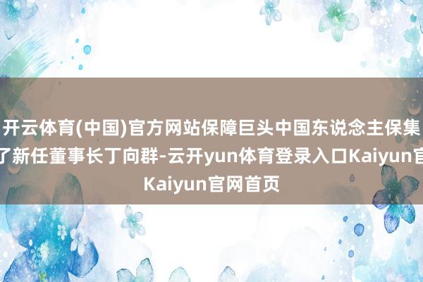 开云体育(中国)官方网站保障巨头中国东说念主保集团迎来了新任董事长丁向群-云开yun体育登录入口Kaiyun官网首页