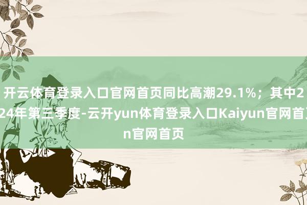 开云体育登录入口官网首页同比高潮29.1%；其中2024年第三季度-云开yun体育登录入口Kaiyun官网首页