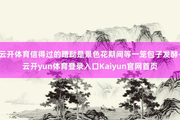 云开体育信得过的蹧跶是景色花期间等一笼包子发酵-云开yun体育登录入口Kaiyun官网首页