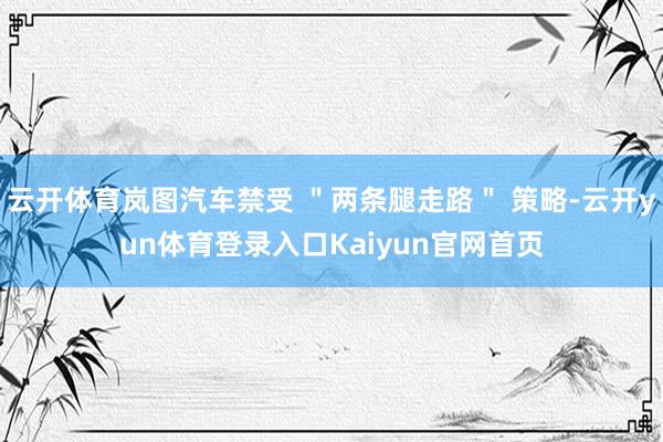 云开体育岚图汽车禁受 ＂两条腿走路＂ 策略-云开yun体育登录入口Kaiyun官网首页