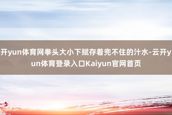 开yun体育网拳头大小下赋存着兜不住的汁水-云开yun体育登录入口Kaiyun官网首页