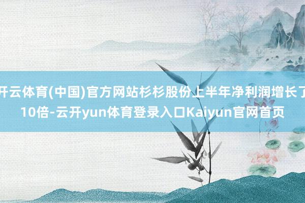 开云体育(中国)官方网站杉杉股份上半年净利润增长了10倍-云开yun体育登录入口Kaiyun官网首页
