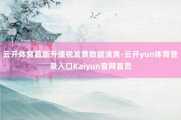 云开体育最新升值税发票数据清爽-云开yun体育登录入口Kaiyun官网首页