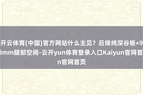 开云体育(中国)官方网站什么主见？后排纯深谷板+950mm腿部空间-云开yun体育登录入口Kaiyun官网首页