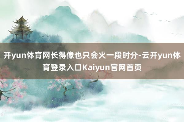开yun体育网长得像也只会火一段时分-云开yun体育登录入口Kaiyun官网首页